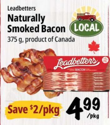 Leadbetters Naturally Smoked Bacon from Farm Boy