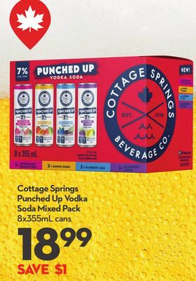 Cottage Springs Punched Up Vodka Soda Mixed Pack from Longo's