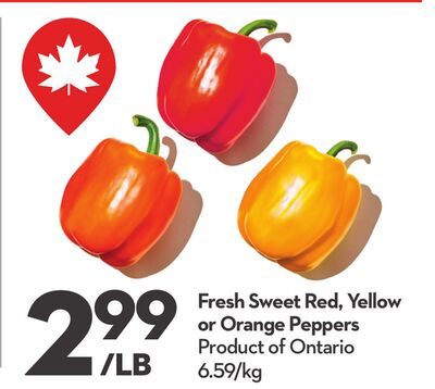Fresh Sweet Red, Yellow or Orange Peppers from Longo's