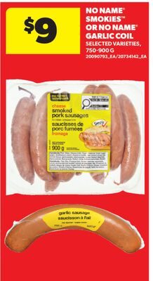 NO NAME® SMOKIES™ OR NO NAME® GARLIC COIL from Real Canadian Superstore