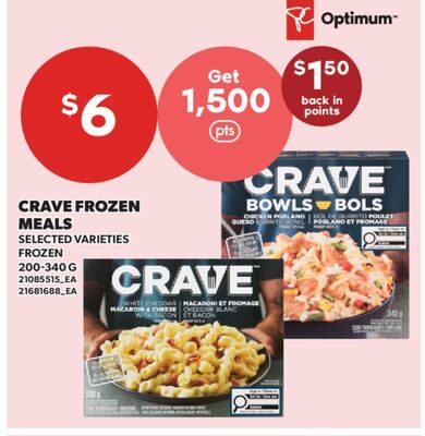CRAVE FROZEN MEALS from Valu-mart