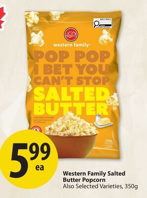 Western Family Salted Butter Popcorn from Save-On-Foods