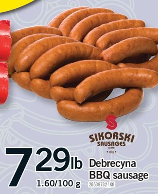 DEBRECYNA BBQ SAUSAGE from Fortinos