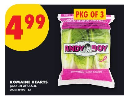 ROMAINE HEARTS, PKG OF 3 from No Frills