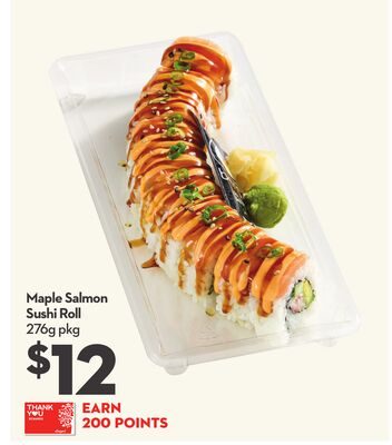 Maple Salmon Sushi Roll from Longo's