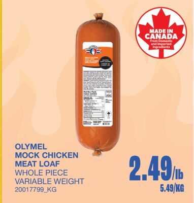 MOCK CHICKEN MEAT LOAF from Wholesale Club