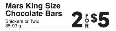Mars King Size Chocolate Bars from AG Foods