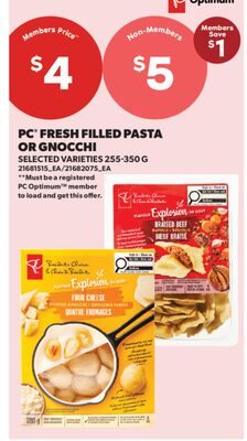 PC® FRESH FILLED PASTA OR GNOCCHI from Real Canadian Superstore