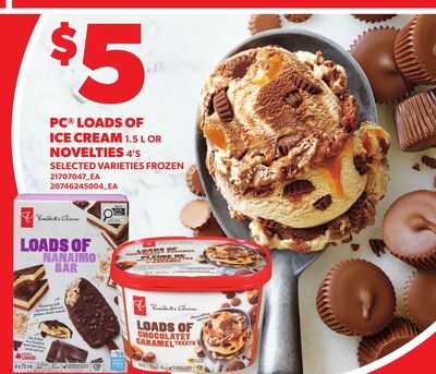 PC® LOADS OF ICE CREAM, OR NOVELTIES, 4'S from Loblaws