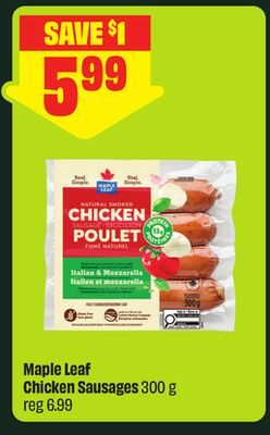 Maple Leaf Chicken Sausages from FreshCo