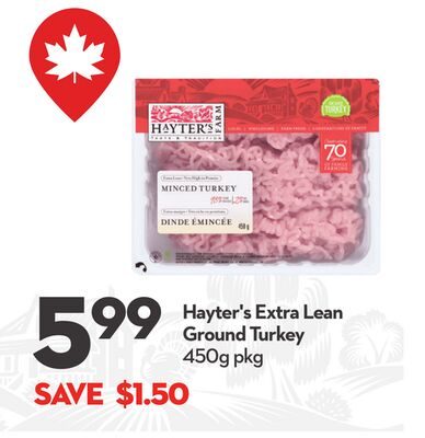 Hayter's Extra Lean Ground Turkey from Longo's