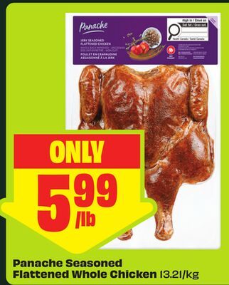Panache Seasoned Flattened Whole Chicken from FreshCo