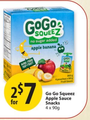 Go Go Squeez Apple Sauce Snacks from Save-On-Foods