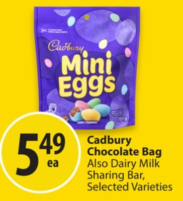 Cadbury Chocolate Bag from Save-On-Foods