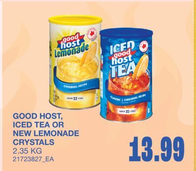 ICED TEA OR NEW LEMONADE CRYSTALS from Wholesale Club