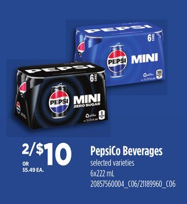 PEPSICO BEVERAGES, 6X222 ML from Loblaws City Market
