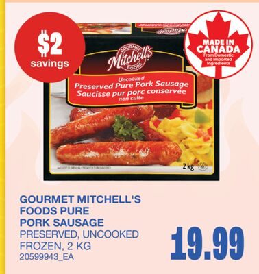 MITCHELL'S FOODS PURE PORK SAUSAGE from Wholesale Club