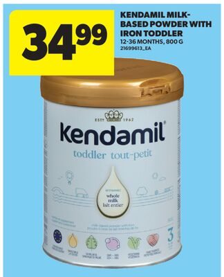 KENDAMIL MILK- BASED POWDER WITH IRON TODDLER 12-36 MONTHS from Real Canadian Superstore