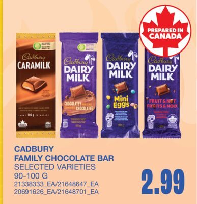 FAMILY CHOCOLATE BAR from Wholesale Club
