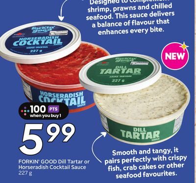 Dill Tartar or Horseradish Cocktail Sauce from Safeway