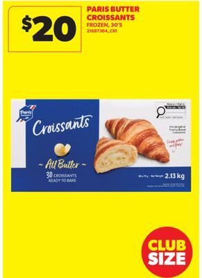 PARIS BUTTER CROISSANTS, 30'S from Real Canadian Superstore