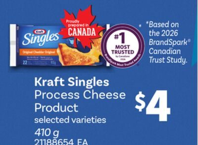 KRAFT SINGLES PROCESS CHEESE PRODUCT from Zehrs