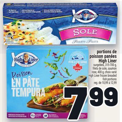 PORTIONS DE POISSON PANÉES HIGH LINER | HIGH LINER FROZEN BREADED FISH PORTIONS from Metro