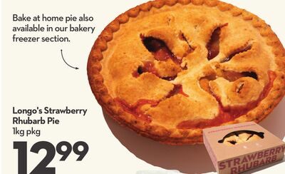 Longo's Strawberry Rhubarb Pie from Longo's