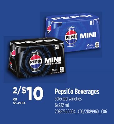 PEPSICO BEVERAGES, 6X222 ML from Zehrs