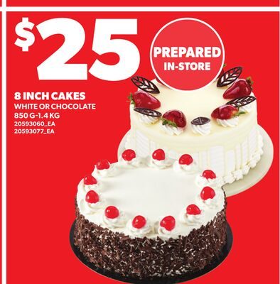 8 INCH CAKES, -1 from Your Independent Grocer
