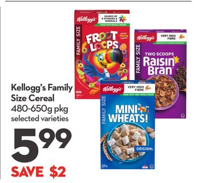 Kellogg's Family Size Cereal from Longo's