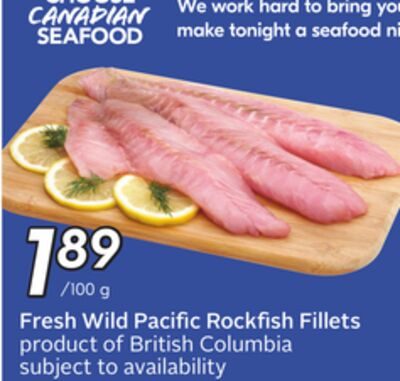 Fresh Wild Pacific Rockfish Fillets from Safeway