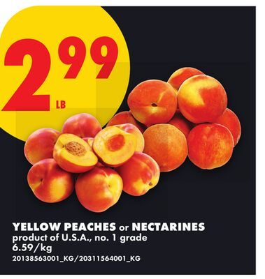 YELLOW PEACHES or NECTARINES from No Frills