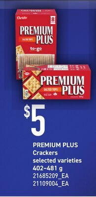 PREMIUM PLUS CRACKERS, 402– from Loblaws City Market