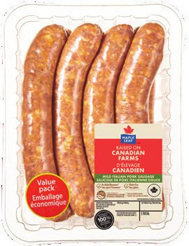 Maple Leaf dinner sausages value pack from Walmart Canada