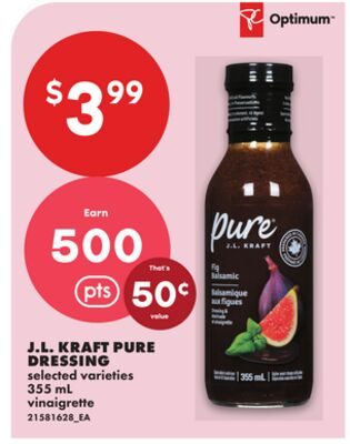 J.L. KRAFT PURE DRESSING from No Frills