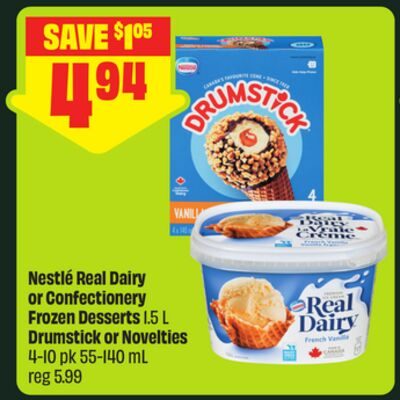 Nestlé Real Dairy or Confectionery Frozen Desserts from FreshCo