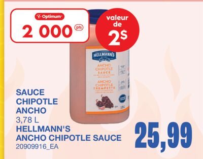 SAUCE CHIPOTLE ANCHO, 3 from Wholesale Club
