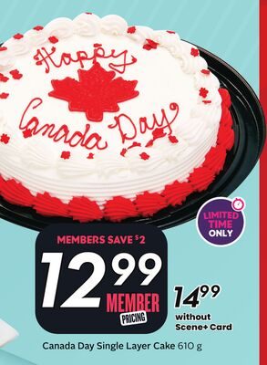 Canada Day Single Layer Cake from Safeway