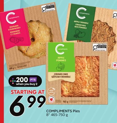COMPLIMENTS Pies from Safeway