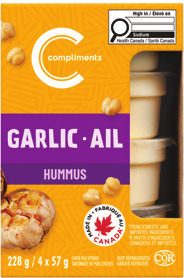 Compliments 4 Pack Mini, Dips or Hummus Regular, 227– from Thrifty Foods