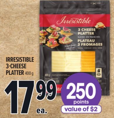 IRRESISTIBLE 3-CHEESE PLATTER from Metro