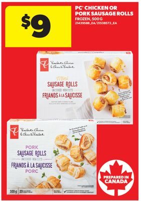 PC® CHICKEN OR PORK SAUSAGE ROLLS from Real Canadian Superstore