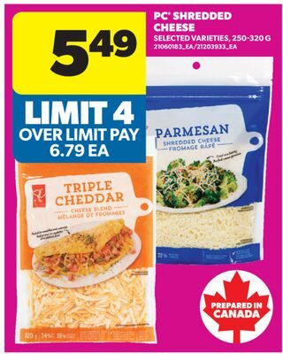 PC® SHREDDED CHEESE from Real Canadian Superstore