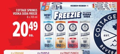 COTTAGE SPRINGS VODKA SODA FREEZE from Metro