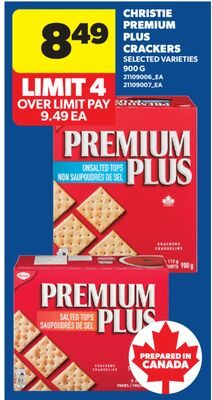 CHRISTIE PREMIUM PLUS CRACKERS from Real Canadian Superstore