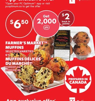 FARMER'S MARKET™ MUFFINS, 6'S from Your Independent Grocer