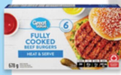 Great Value beef or Chicken burgers from Walmart Canada