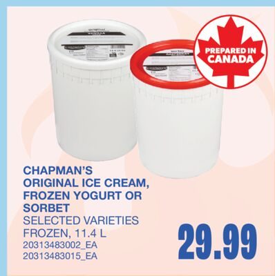 ORIGINAL ICE CREAM, FROZEN YOGURT OR SORBET from Wholesale Club