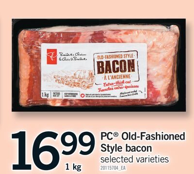 PC® OLD-FASHIONED STYLE BACON from Fortinos
